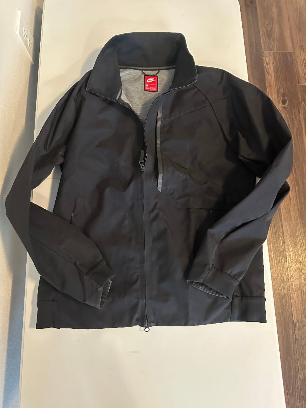 Nike Sportswear Full Zip Bomber Jacket Men's Large Black Excellent